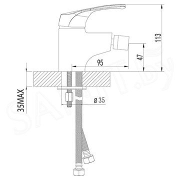 Смеситель для биде Lemark Omega LM3108C