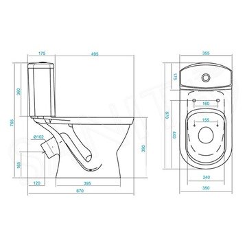 Напольный унитаз Santek Алькор 1WH302196