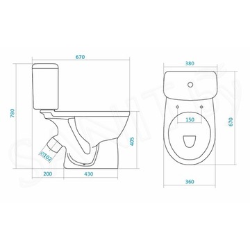 Напольный унитаз Santek Бореаль 1WH302146 (с крышкой Soft Close)