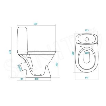 Напольный унитаз Santek Римини 1WH302130