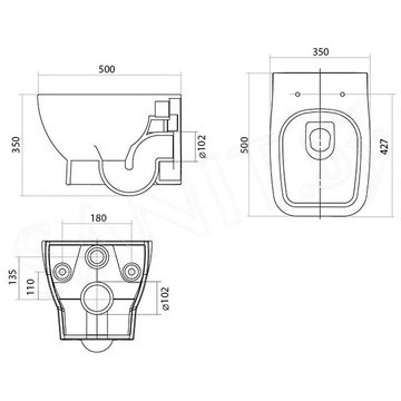 Подвесной унитаз Santek Нео 1WH302423 (с крышкой Soft Close)