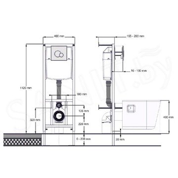 Комплект инсталляции с унитазом Santek Бореаль Пэк 1WH501544