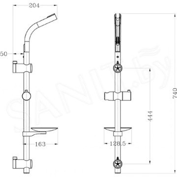 Душевая штанга Lemark LM8071C