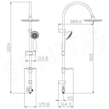 Душевая стойка Lemark LM8801C