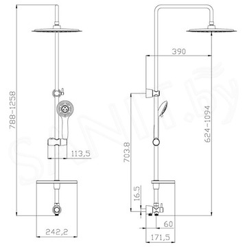 Душевая стойка Lemark LM8802C