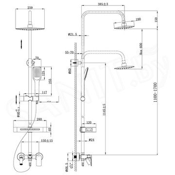 Душевая стойка Lemark Tropic LM7002C