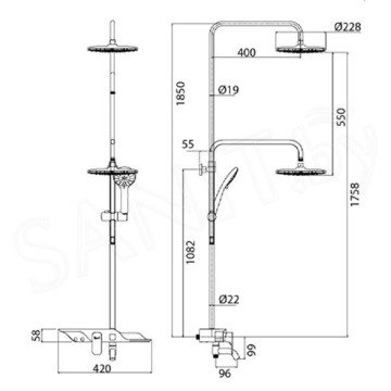 Душевая стойка Lemark Tropic LM7003C