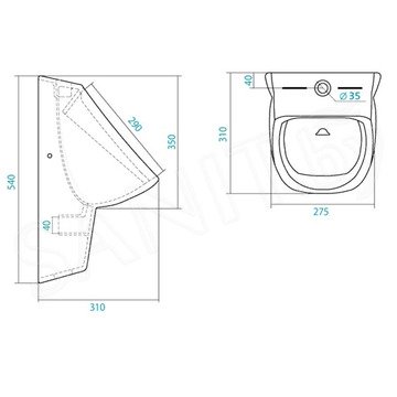 Писсуар Santek Гала 1WH301774
