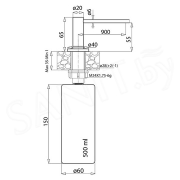 Дозатор для моющих средств AquaSanita DS 601