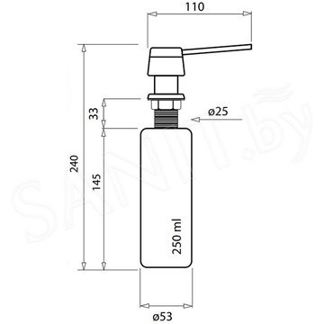 Дозатор для моющих средств AquaSanita DR 002