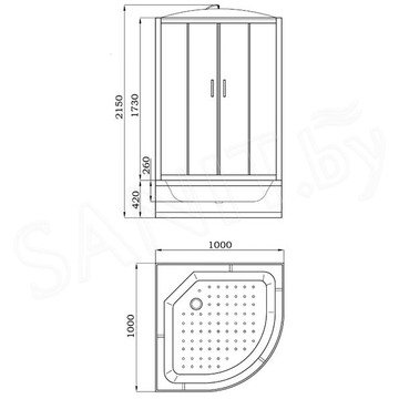 Душевая кабина Parly EB1021