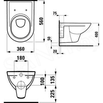 Подвесной унитаз Laufen Pro 8.2095.0.000.000.1