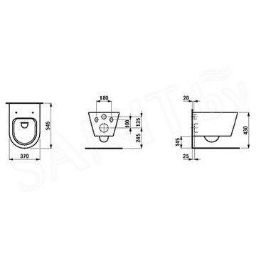 Подвесной унитаз Laufen Kartell Rimless 8.2033.6.400.000.1 LCC безободковый