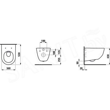 Подвесной унитаз Laufen Pro 8.2095.6.000.000.1
