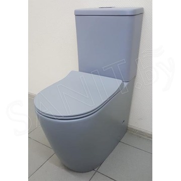 Напольный унитаз CeramaLux 1945 MATT GREY безободковый (с крышкой SoftClose)