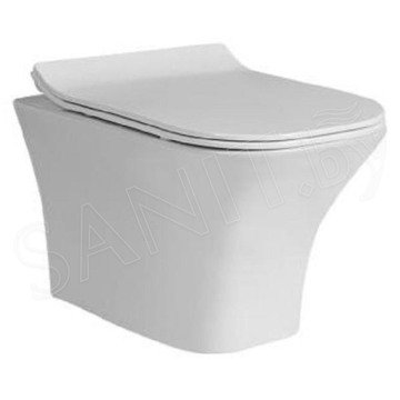 Подвесной унитаз CeramaLux 2615Е безободковый (с крышкой SoftClose)