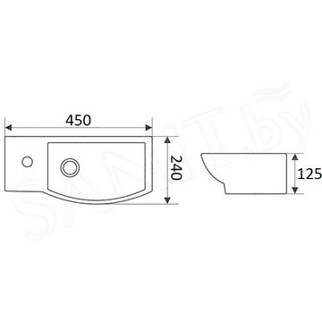 Умывальник CeramaLux 7947BR / 7947BL