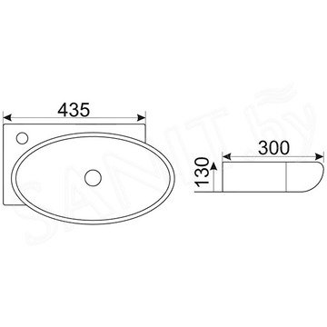 Умывальник CeramaLux 9100L / 9100R