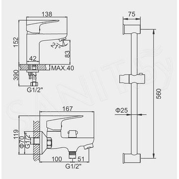 Набор смесителей Ledeme L9030