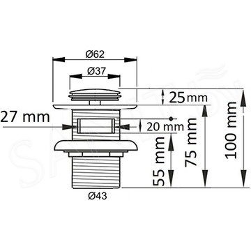 Донный клапан CeramaLux RD 013