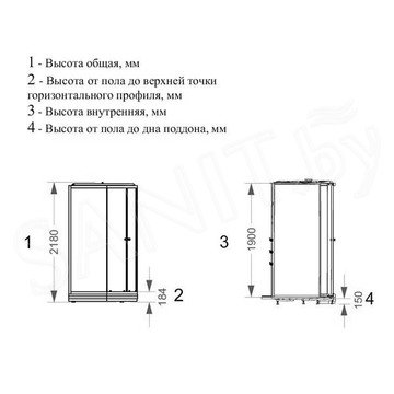 Душевая кабина Domani-Spa Delight 128 черная