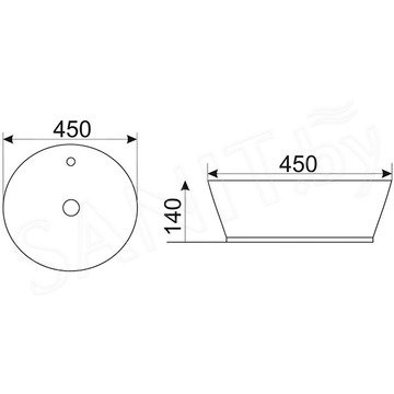 Умывальник CeramaLux D1306H012