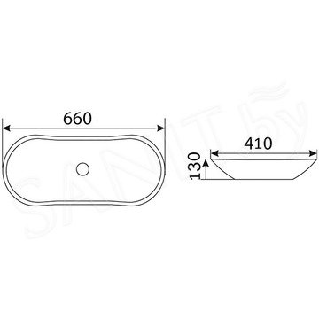 Умывальник CeramaLux D1334H466