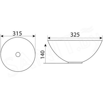 Умывальник CeramaLux MNC 489