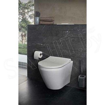 Комплект инсталляции Berges Novum 525 c кнопкой L3 и подвесным унитазом Vitra Integra Rim-ex