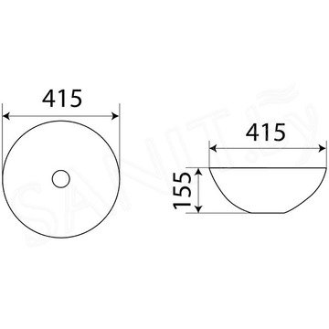 Умывальник CeramaLux NC 104b / 104mb