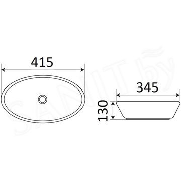 Умывальник CeramaLux 7138BW