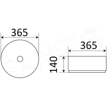 Умывальник CeramaLux C1055 / C1054 / C1054-1