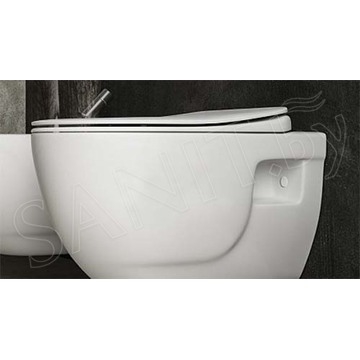 Комплект инсталляции Berges Novum 525 c кнопкой L3 и подвесным унитазом Sanovit Lucco Brilla Rim Art