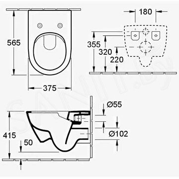 Подвесной унитаз Villeroy&Boch Subway 2.0 5614R201