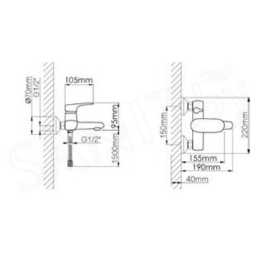 Смеситель для ванны Wisent W30139