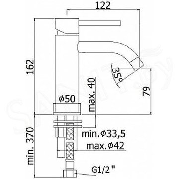 Смеситель для умывальника Paffoni Light LIG071NO