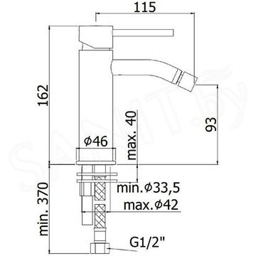 Смеситель для биде Paffoni Light LIG131CR