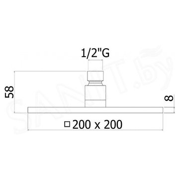 Верхний душ Paffoni Syncro ZSOF075NO / Syncro King ZSOF078NO
