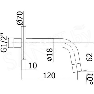 Излив для ванны Paffoni Light ZBOC103NO