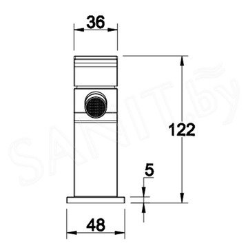 Смеситель для биде Omnires Fresh FR7120М CR Mini