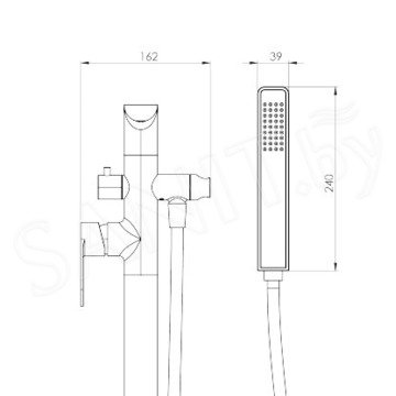 Смеситель для ванны Deante Alpinia BGA 017M напольный