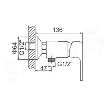 Смеситель для биде Ledeme L5244 с гигиеническим набором