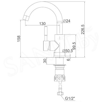 Смеситель для умывальника Ledeme L1098-3