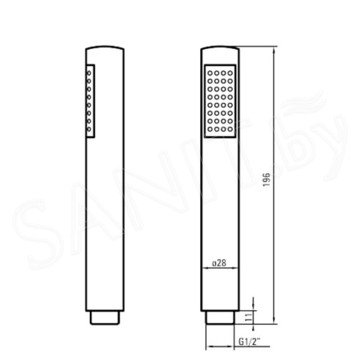 Душевая лейка Deante Round NOR D51S