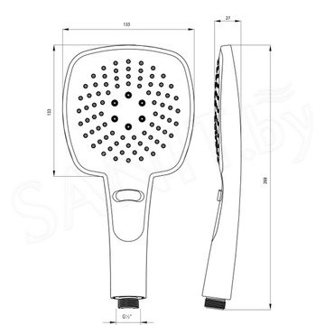 Душевая лейка Deante Mango NCV 051S / NCV W51S