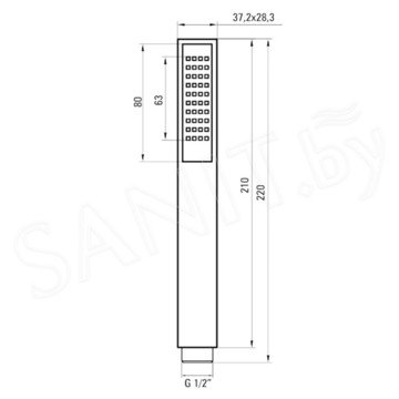 Душевая лейка Deante Anemon Square NOQ 051S