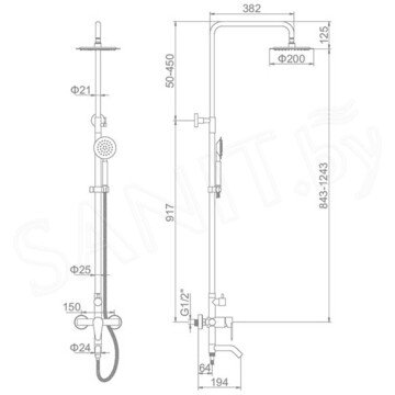 Душевая стойка Ledeme L72402