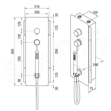 Смеситель встраиваемый Deante Multibox NAC 09CM