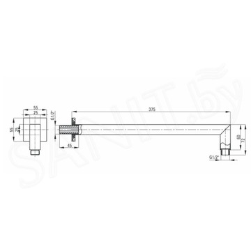 Кронштейн для верхнего душа Deante Cascada NAC 046K