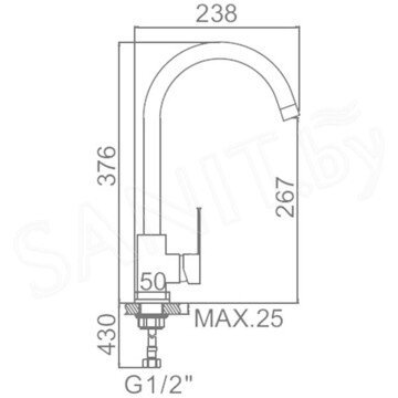 Смеситель для кухонной мойки Ledeme L74105